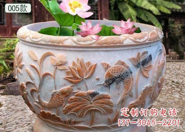 酒泉晚霞红水缸鱼缸雕塑
