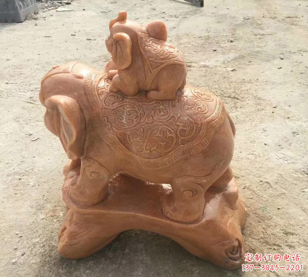 酒泉晚霞红小象招财动物