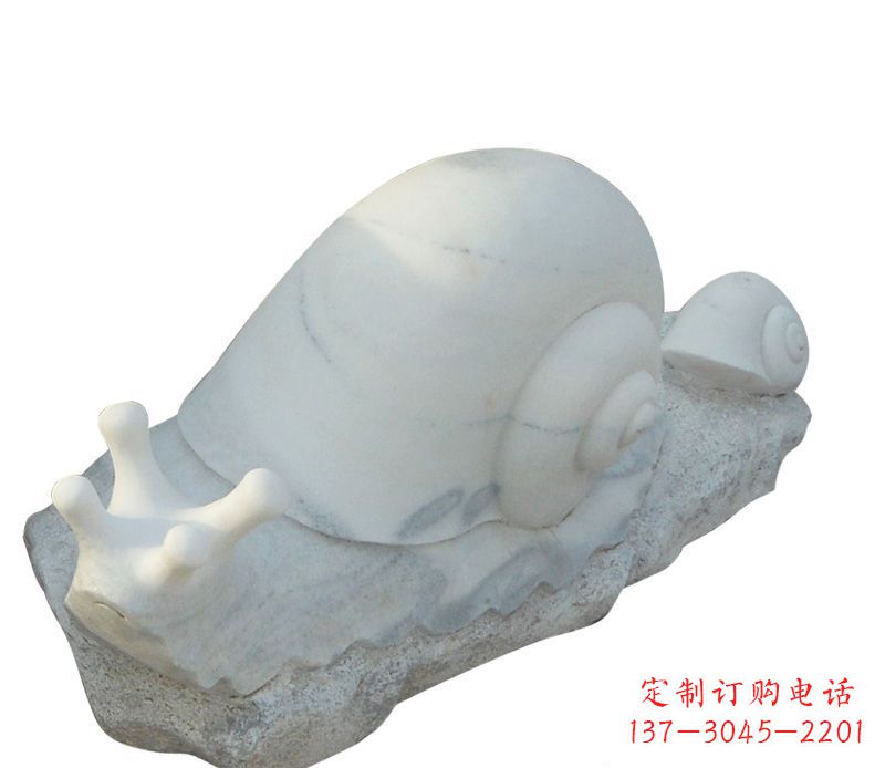 酒泉蜗牛石雕公园动物摆件