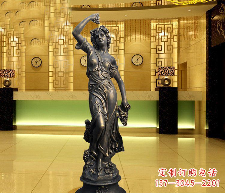 酒泉西方女人别墅景观铜雕塑 (2)