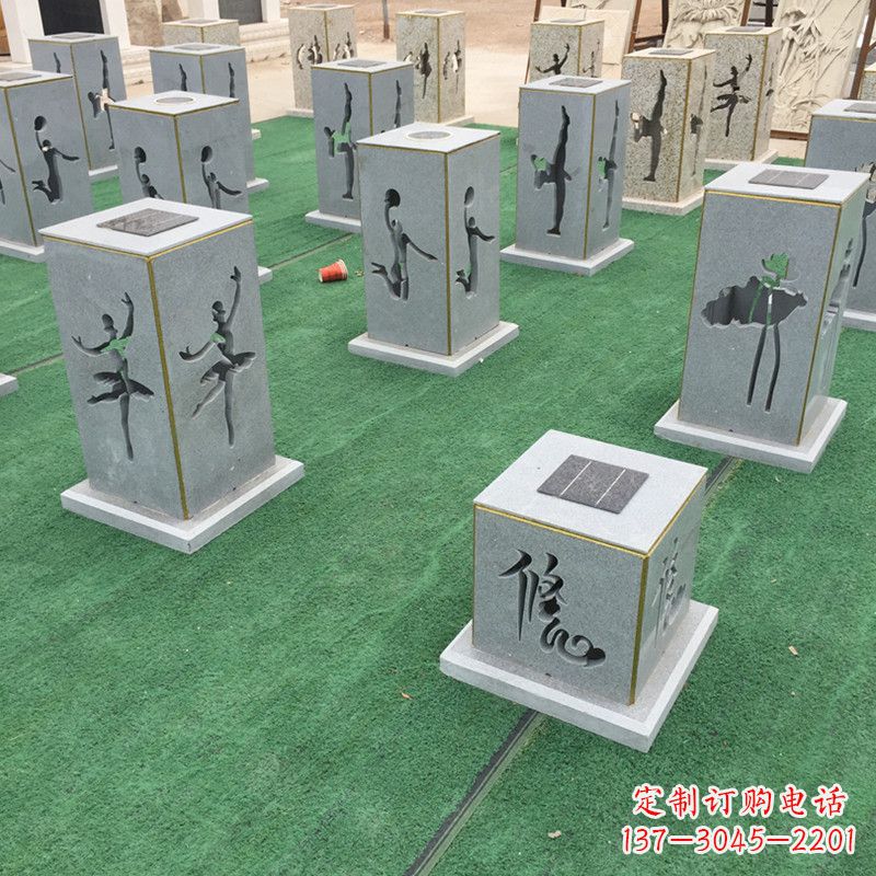 酒泉现代镂花石灯