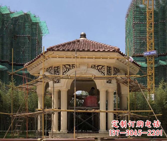 酒泉小区景观欧式凉亭石雕