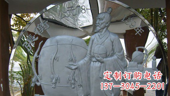 酒泉校园不锈钢名人宣传雕塑