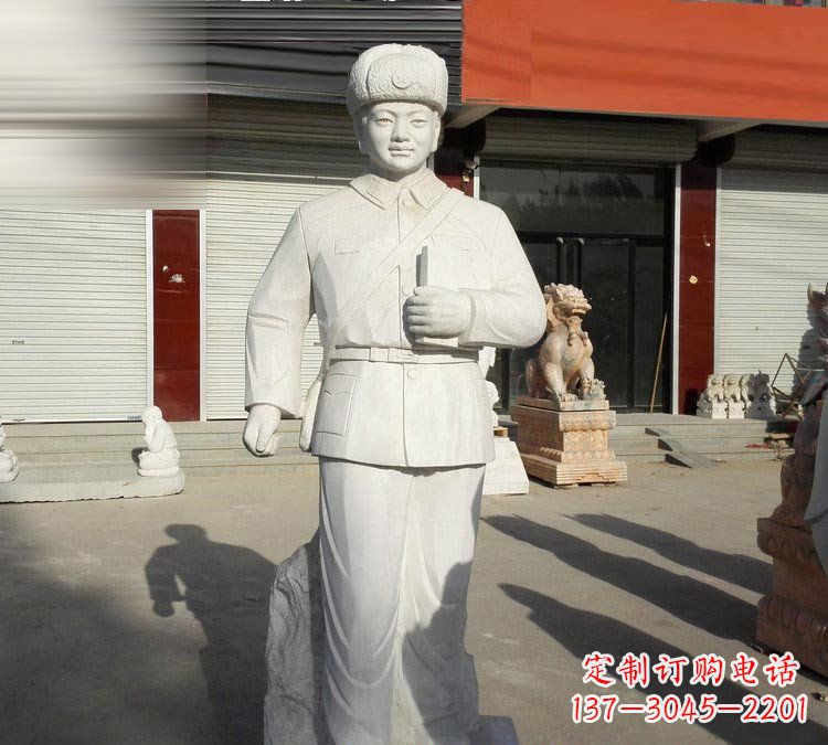 酒泉校园大理石立式雷锋雕塑