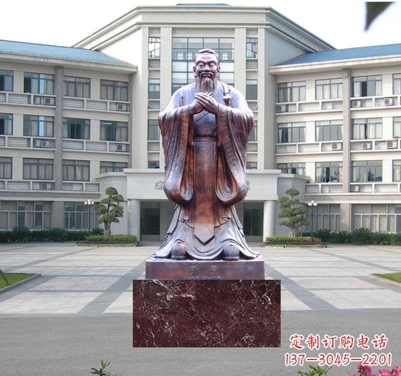 酒泉校园雕塑孔子 (2)