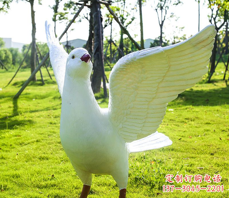 酒泉校园和平鸽雕塑