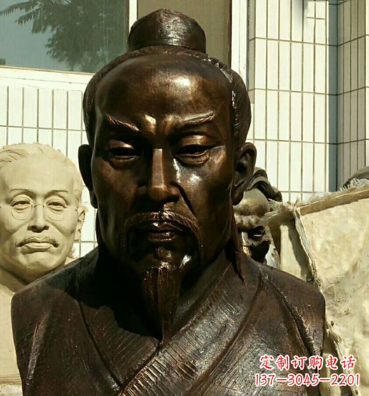 酒泉校园孟子胸像铜雕