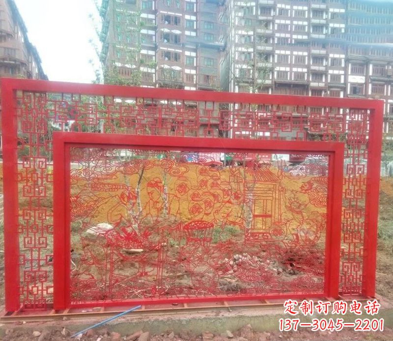 酒泉迎春福字剪纸雕塑