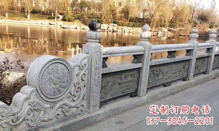 酒泉园林景观大理石栏板石雕 (10)