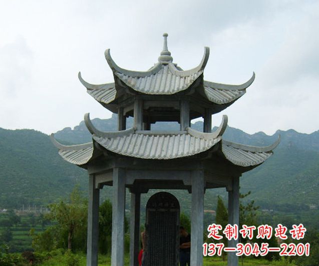 酒泉园林景观仿古凉亭石雕