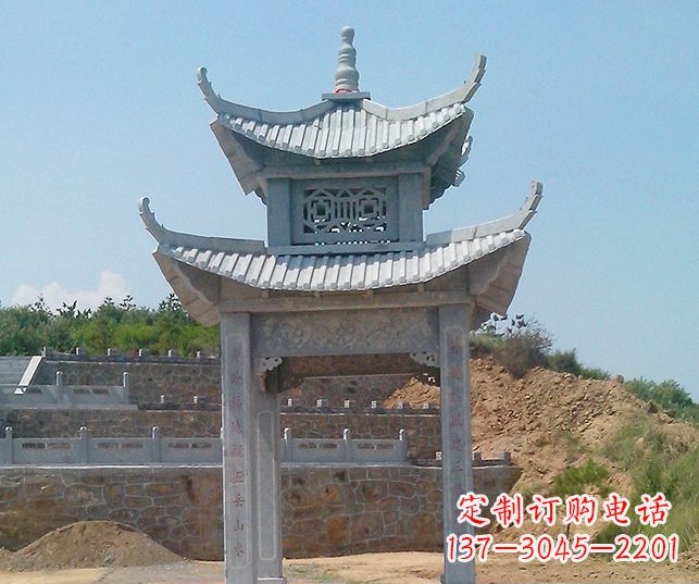 酒泉园林景观仿古石雕凉亭