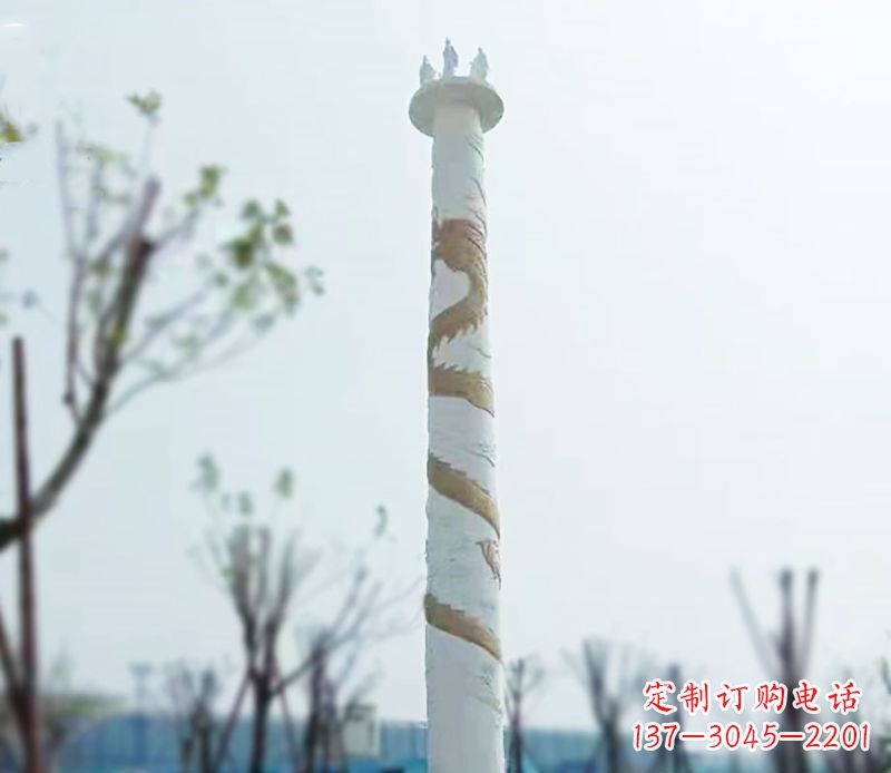 酒泉园林龙柱景观不锈钢