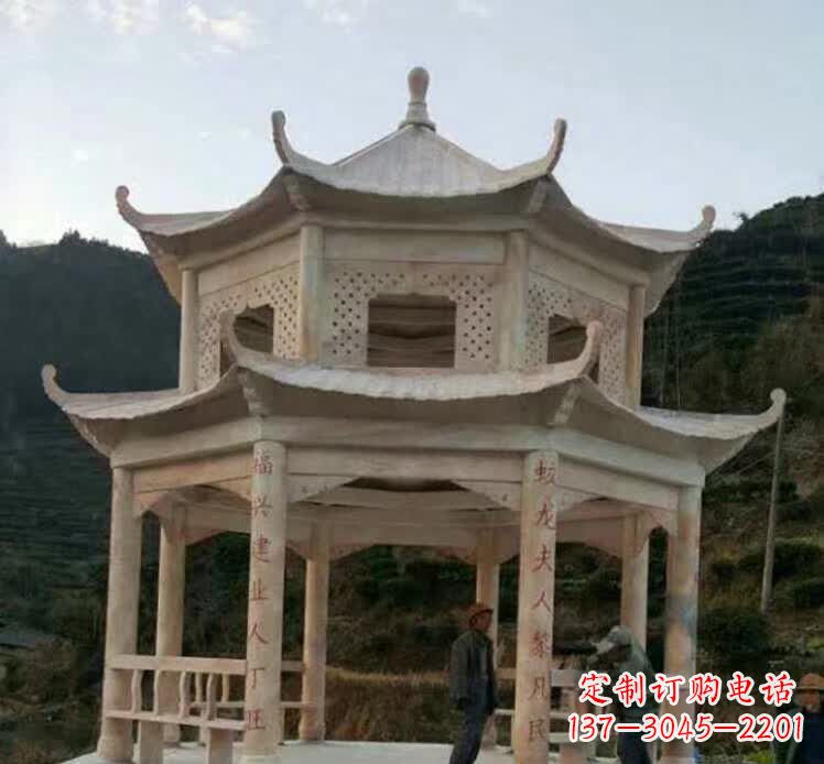 酒泉园林石雕凉亭