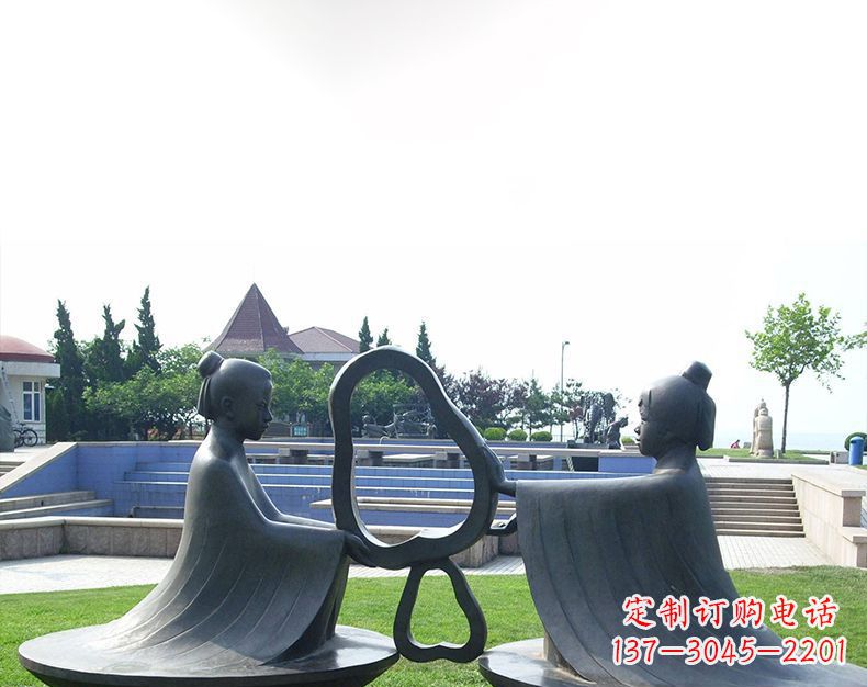 酒泉园林铸铜孔融让梨雕塑