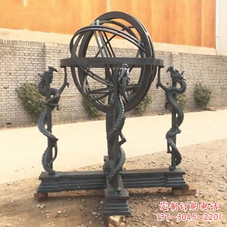 酒泉张衡天体仪浑天仪雕塑摆件