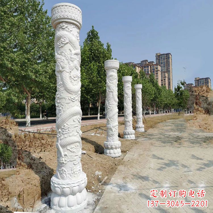 酒泉中国龙柱雕刻