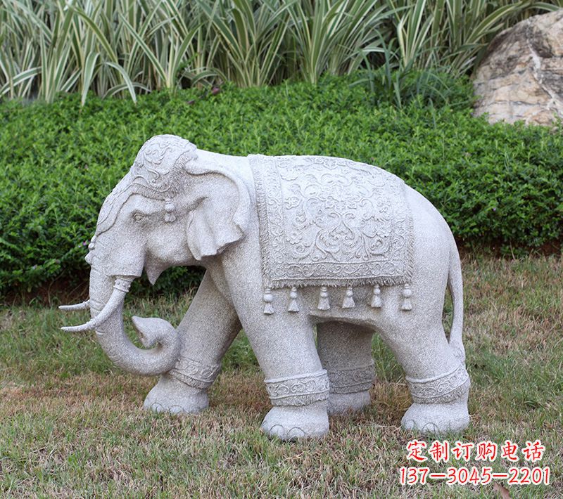 酒泉中式石雕大象
