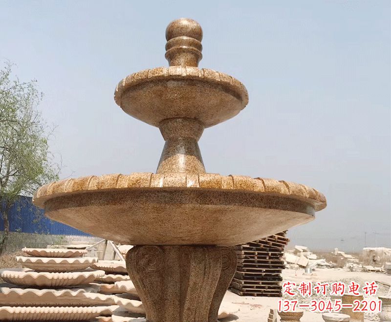 酒泉中式石雕喷泉