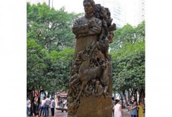 酒泉徐悲鸿铜雕