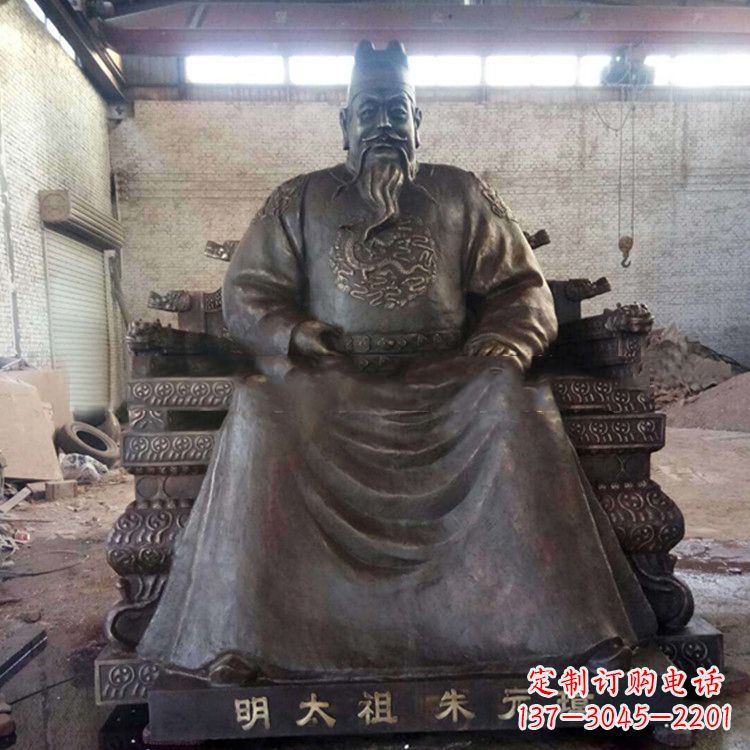 酒泉铸铜明太祖雕塑
