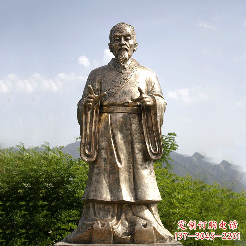 酒泉祖冲之纯铜雕像